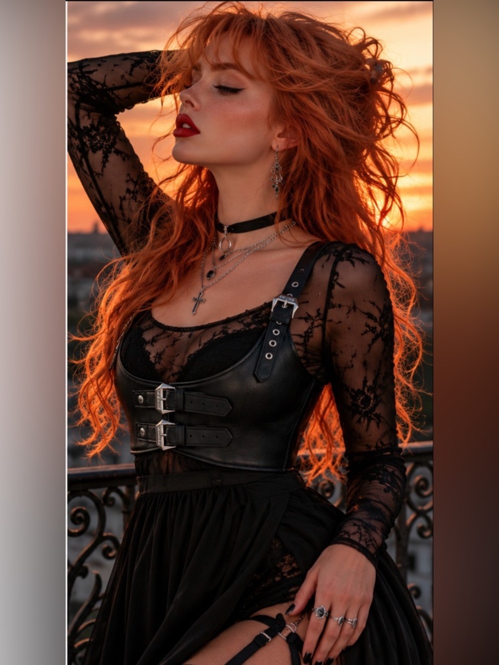 Killstar Faux Leather Harness Top Medium Large - Picture 6 of 8